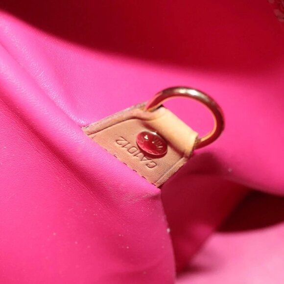 LOUIS VUITTON Monogram Vernis Fluo Houston Hand Bag Orange M91935 Auth 131452 - Picture 12 of 16